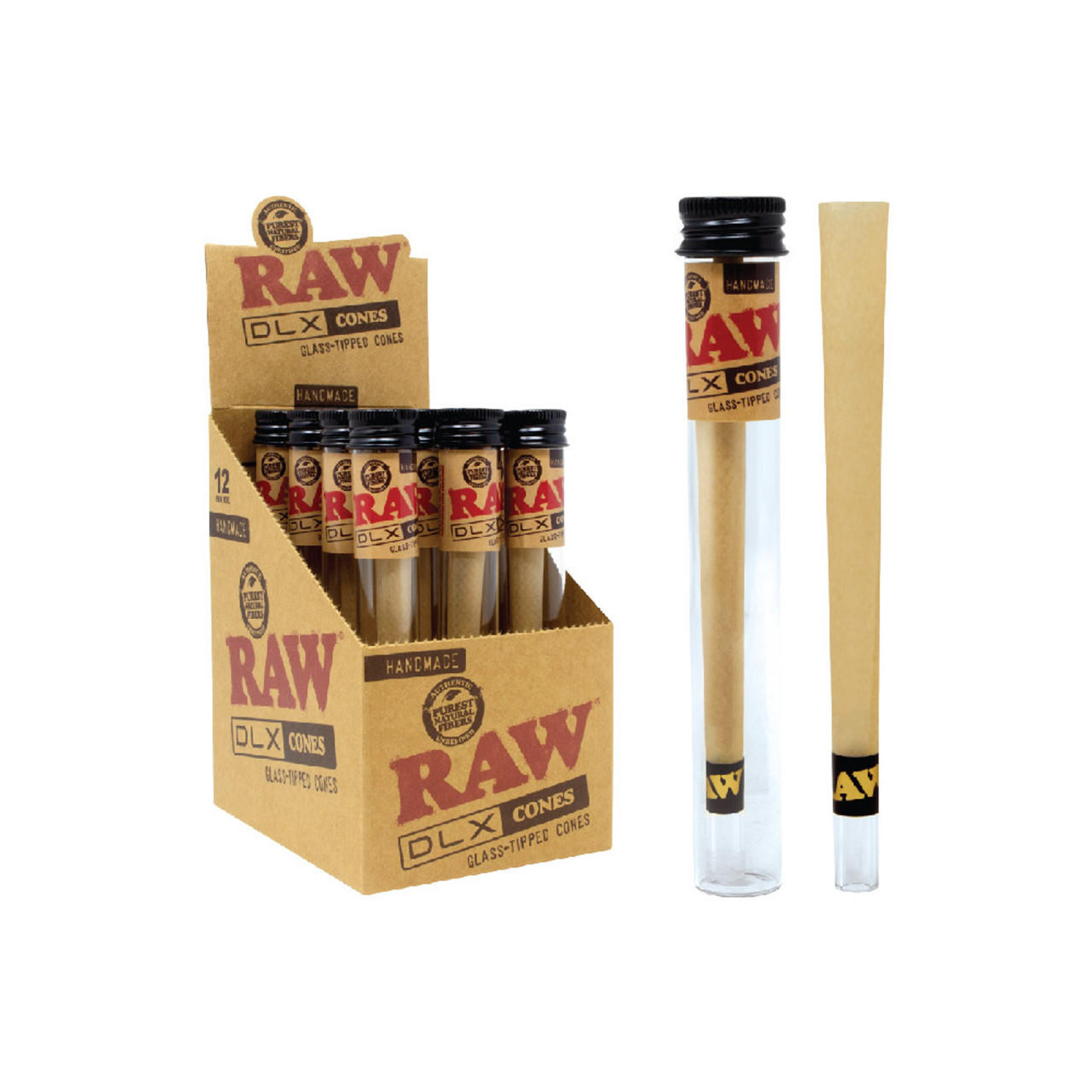 raw-dlx-cannon-glass-tipped-cones-12ct-display