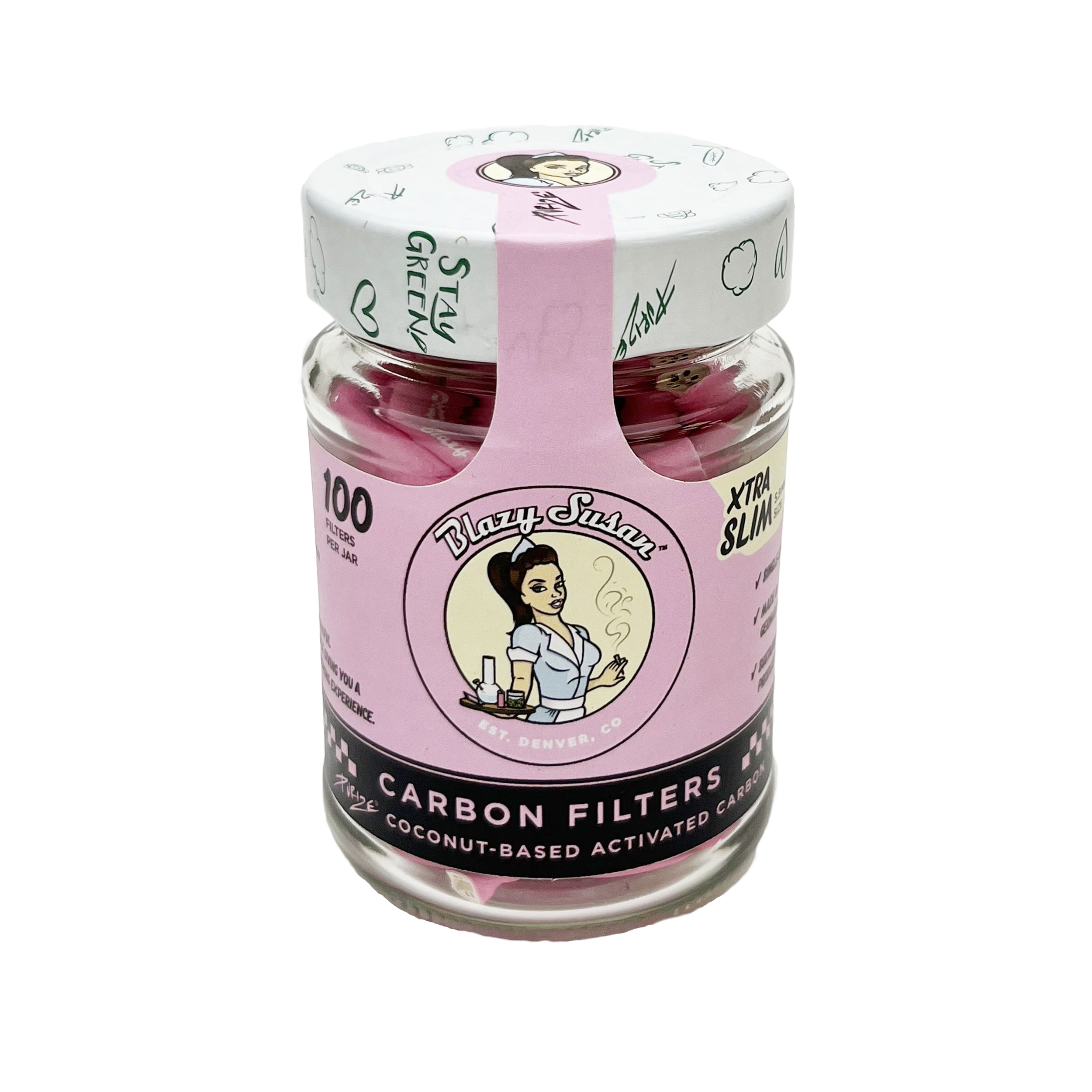 blazy-susan-carbon-filter-xtra-slim-100ct-jars